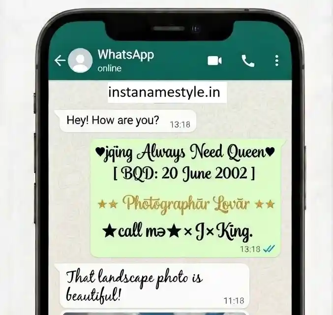 WhatsApp Stylish Name